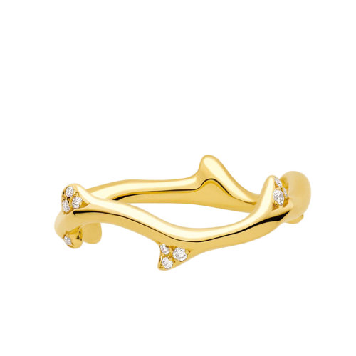 DIOR/迪奥 22春夏新款BOIS DE ROSE系列 18k金黄金镶嵌钻石戒指JBDR95034_0000