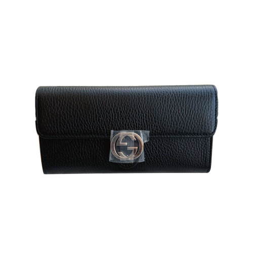 Gucci 古驰 经典款黑色长款钱包