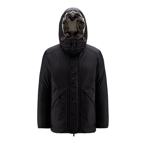 Moncler/蒙克莱 22年秋冬新款 Hordelyme系列 男士黑色/白色漆面雨衣布双面羽绒夹克H20911A00141683529993