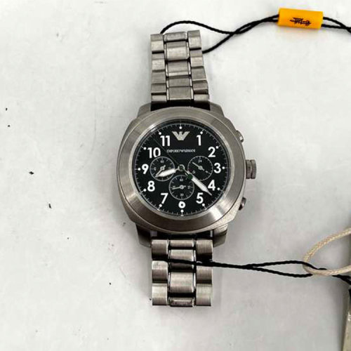 Emporio Armani/安普里奥阿玛尼 男士石英计时腕表绿秒针 （表盒破损）（表瑕疵）
