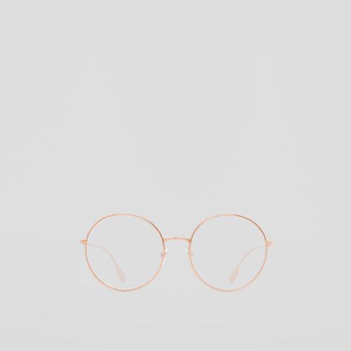  BURBERRY 22年秋冬 女士 标志性条纹装饰圆弧框蓝光眼镜 40822781