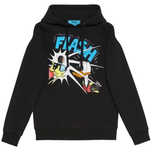 GUCCI/古驰  迪士尼唐老鸭印花连帽套头做旧复古设计卫衣623244 XJDAI 1043男女同款【主推】