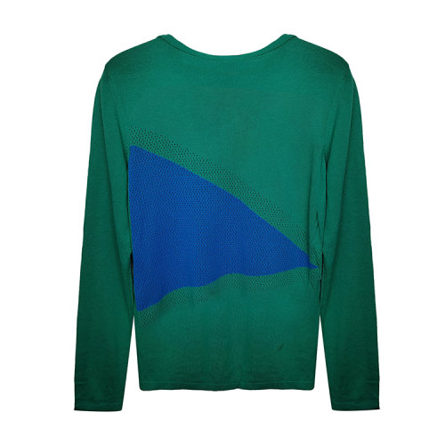 Emporio Armani/安普里奥阿玛尼 蓝绿拼色男士长袖针织衫