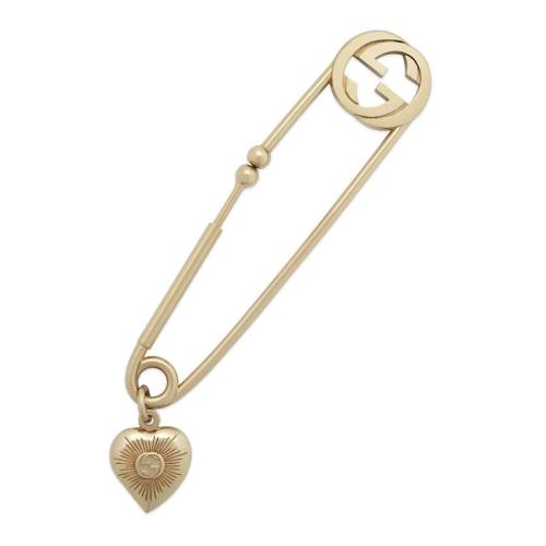  GUCCI古驰 22年秋冬 女士 饰心形单边别针耳环 716738 I4600 0703