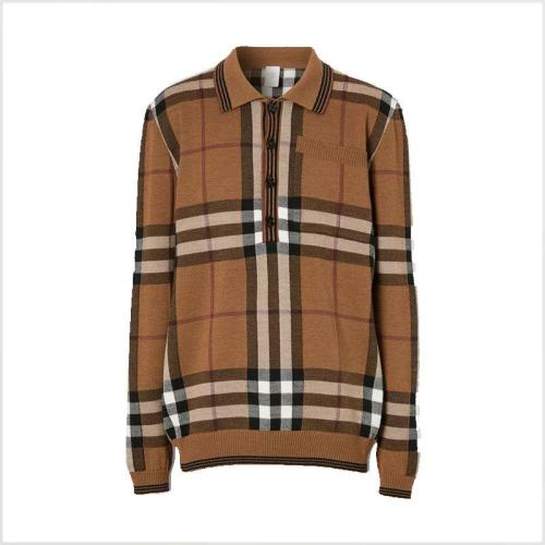  BURBERRY/博柏利 格纹嵌花羊毛衫男士 45639441 PLFSX