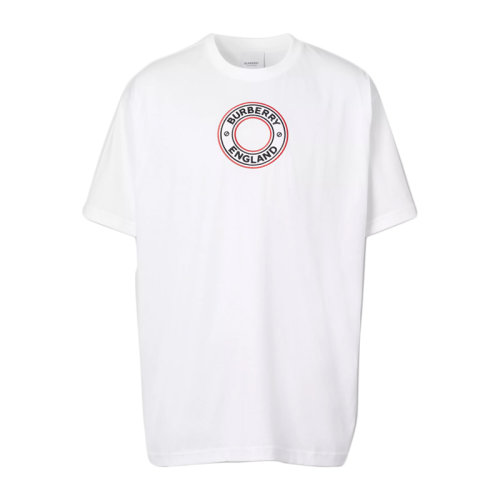 BURBERRY/博柏利【21早春新款】  男士圆领徽标图案嵌花棉质宽松T恤衫短袖多色可选
