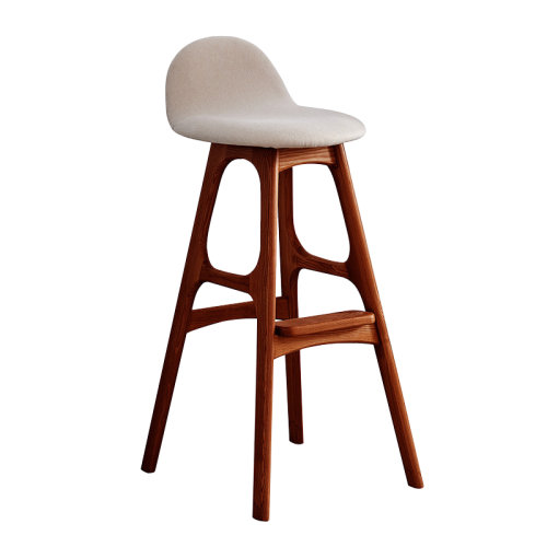 GeleiStory/GeleiStory  布艺吧椅简约现代餐厅酒吧高脚吧椅休闲实木餐椅轻奢凳子