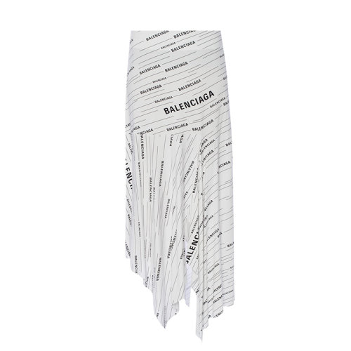 Balenciaga/巴黎世家  女装 字母LOGO 女士白色时尚休闲半身裙 556483TDV10 9040