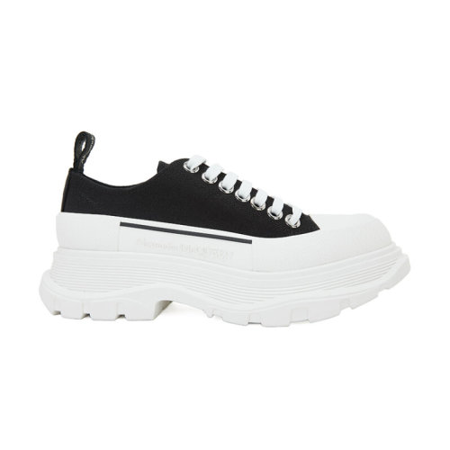 Alexander McQueen/亚历山大麦昆 女士黑色帆布运动鞋 611705 W4MV2 1070
