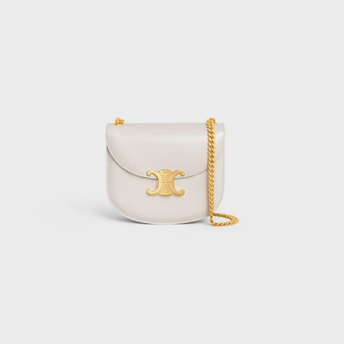  CELINE赛琳思琳 22年秋冬 女士 单肩包 TEEN BESACE TRIOMPHE亮泽牛皮革链条手袋 110973BF4.01