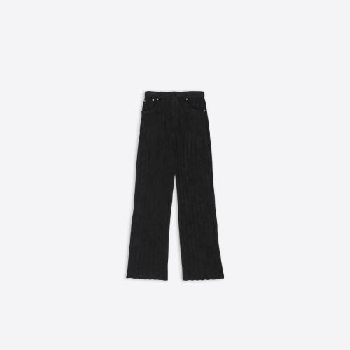  BALENCIAGA巴黎世家 22年春夏 女士 休闲裤 Womens Large Baggy Trousers in Black 696279T210