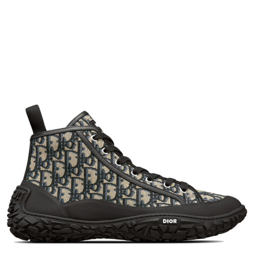 DIOR/迪奥 21年早秋新款 B28系列 男士米黑色Dior斜纹提花帆布高帮运动鞋3SH131ZJW_H961