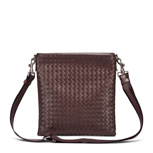 Bottega veneta 葆蝶家 男士牛皮编织小号肩背斜背包