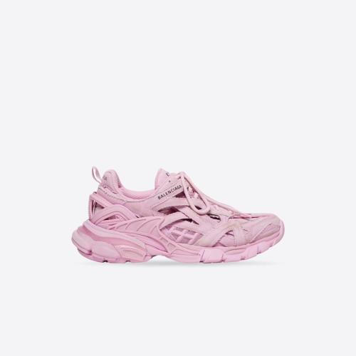  BALENCIAGA巴黎世家 22年秋冬 女士 休闲运动鞋 Womens Track.2 Trainers In Canvas  in Pink