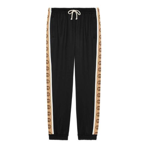  GUCCI古驰 22年秋冬 男士 宽松平纹针织慢跑长裤 598858 XJBZ8 1082