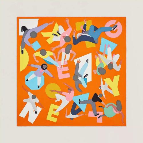  HERMES爱马仕 22年秋冬 女士 围巾 Carre 70 Hommage a Gene Kelly H983914S 08