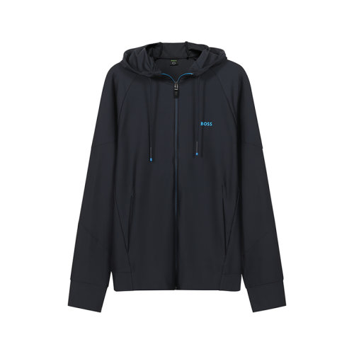 HUGO BOSS/雨果博斯【22春夏新款】男士连帽拉链卫衣开衫运动衫外套LOGO图案 50465669