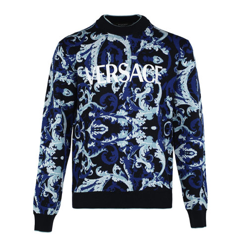 VERSACE/范思哲21新品字母刺绣logo男士针织衫/毛衣10011611A00790