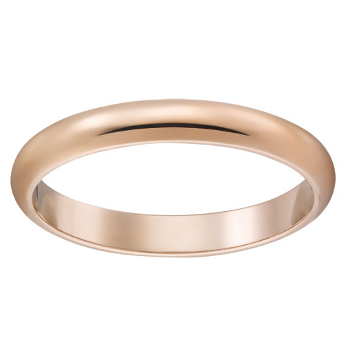 CARTIER/卡地亚 18K金玫瑰金 经典简约大气 1895结婚求婚订婚对戒戒指  B4088100