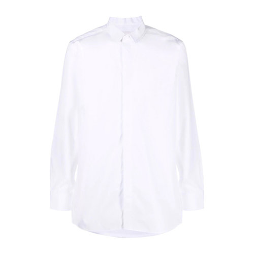 Givenchy 纪梵希 男士 服装  白色翻领标志刺绣燕尾服衬衫 男士长袖衬衫