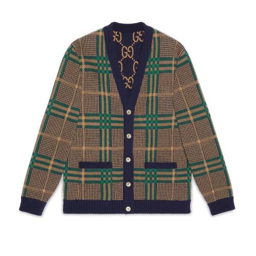  GUCCI古驰 22年秋冬 男士 双面针织羊毛开衫 696576 XKCFX 4682