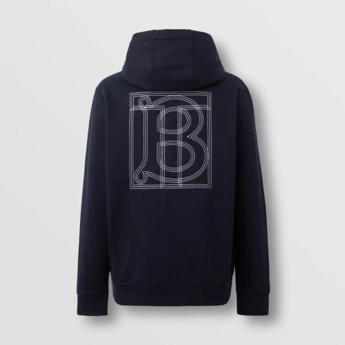  BURBERRY 22年秋冬 男士 专属标识装饰棉质连帽衫 80575441