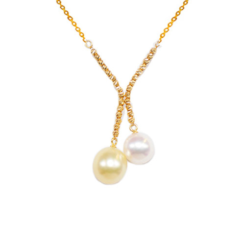 zhuella/珠艾乐 南洋白珠南洋金珠 海水珍珠18k项链吊坠 送长辈