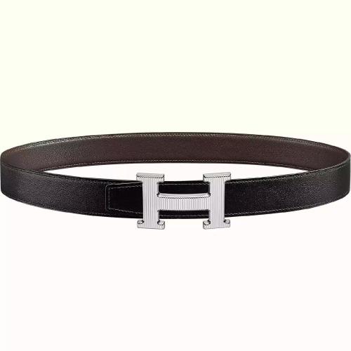  HERMES爱马仕 22年秋冬 男士 腰带 Boucle de ceinture H Striee %26 Cuir de ceinture reversib