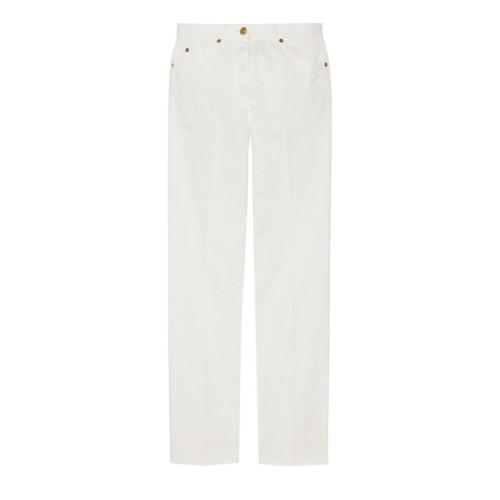  GUCCI古驰 22年秋冬 女士 马衔扣棉质长裤 666799 XDBX4 9133