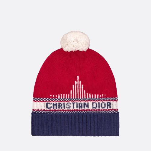  DIOR迪奥 22年秋冬 女士 帽子 Bonnet a pompon DiorAlps 25DAL707I170_C367