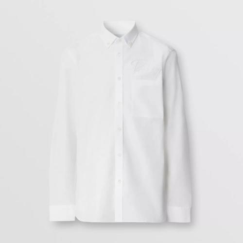  BURBERRY 22年秋冬 男士 徽标刺绣棉质衬衫 80576171
