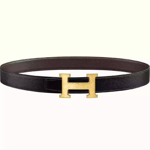  HERMES爱马仕 22年秋冬 男士 腰带 Boucle de ceinture H Martelee %26 Cuir de ceinture revers