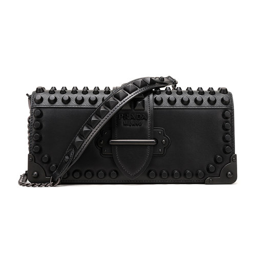 PRADA/普拉达 女士单肩包 牛皮铆钉装饰 1BF048 2BB0 V CNH