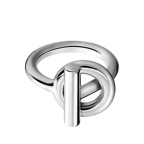 HERMES/爱马仕 经典Echappée Hermès系列 中号925银船锚戒指指环H103658B