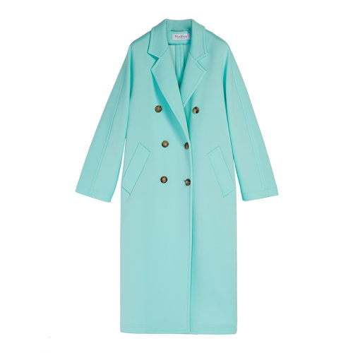 MaxMara/麦丝玛拉 22年早春新款 MADAME2系列 女士绿色技术棉混纺双排色101801大衣1901012106006
