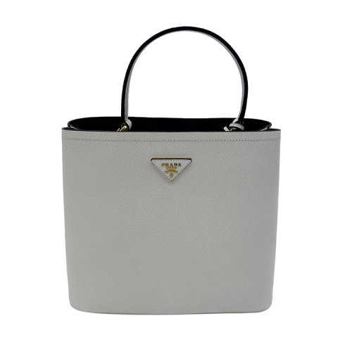 PRADA/普拉达  水桶包 女包  女性 白色 手提包 1BA211.2ERX_G3Z BIANCO/NERO