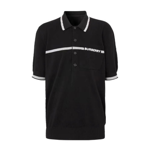 BURBERRY/博柏利 黑色Polo款男士羊毛衫
