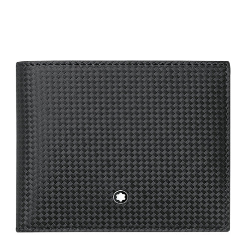 MontBlanc/万宝龙 风尚系列 男士黑色8个信用卡袋折叠钱包钱夹 111144