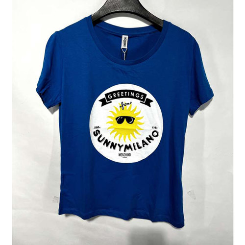 MOSCHINO/莫斯奇诺 蓝色女士短袖T恤