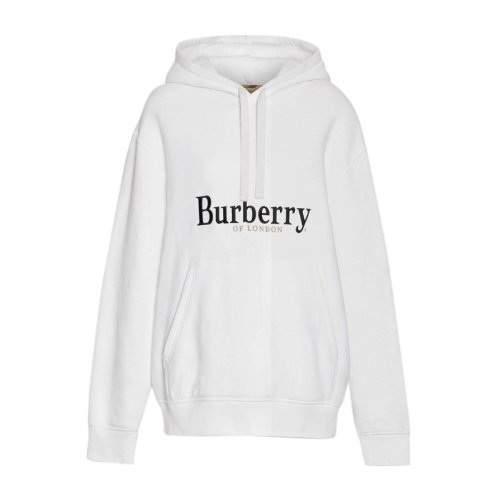 BURBERRY/博柏利 女装 服饰 白色棉质字母logo印花时尚休闲连帽 女卫衣