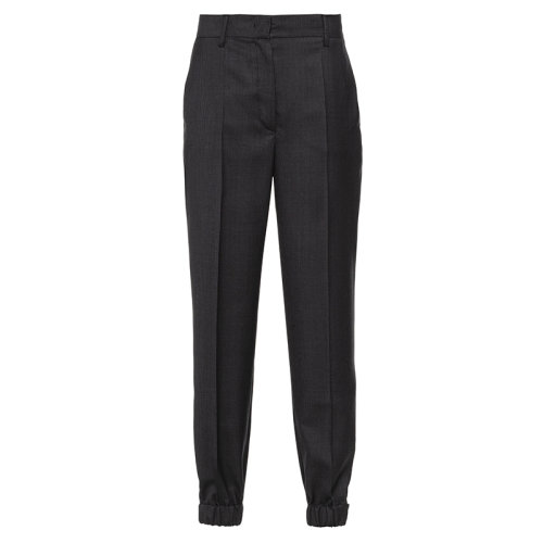 PRADA/普拉达  女士黑色威尔士亲王格纹弹力裤脚慢跑裤P226E_1UWJ_F0002_S_211