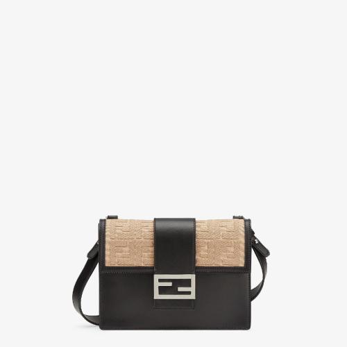  FENDI芬迪 22年秋冬 男士 单肩包 黑色皮革手袋 7VA524A9P6F1DZQ