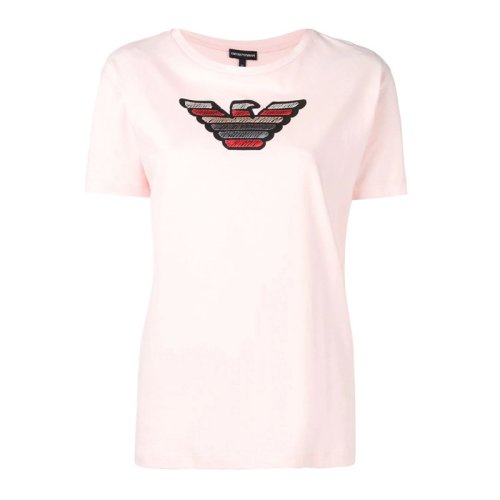 Emporio Armani/安普里奥阿玛尼 女士粉红色棉质短袖T恤 3G2T73 J28Z 0303 PLFSX