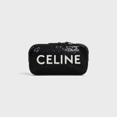  CELINE赛琳思琳 22年秋冬 女士 单肩包 SAC CAMERA PORTé éPAULE CUIR TRIOMPHE SEQUINS A_V