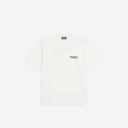  BALENCIAGA巴黎世家 22年春夏 男士 短袖T恤 Political Campaign Large Fit T恤 641675TKVJ190 预定商品1-3周发货