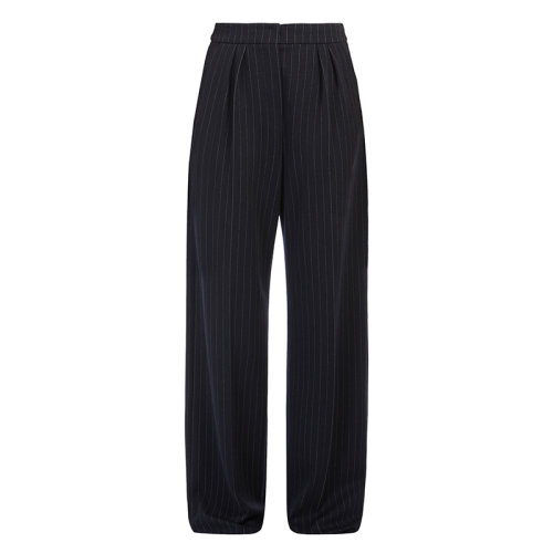 MaxMara/麦丝玛拉 22年秋冬新款 MATILDE系列 女士海军蓝色系高腰羊毛针织阔腿裤1786062906001