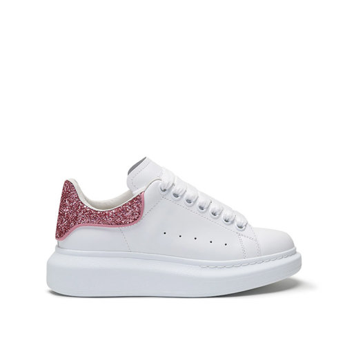 Alexander McQueen/亚历山大麦昆 女士皮革阔型系带休闲运动鞋小白鞋 558945 WIA4Y