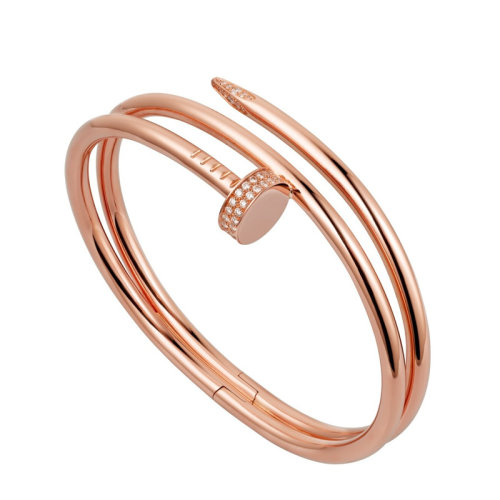 CARTIER/卡地亚 JUSTE UN CLOU 18K金玫瑰金钻石手镯 N6708415
