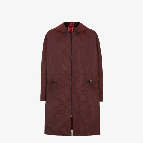  FENDI芬迪 22年秋冬 男士 大衣 红色尼龙_大衣 FAA864AL42F16E4