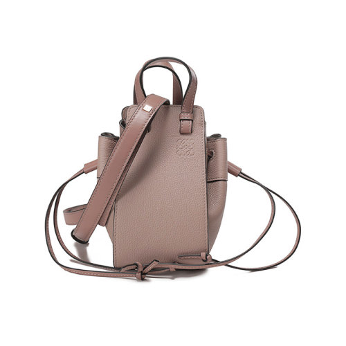 LOEWE/罗意威 【22秋冬新款】 女士Hammock系列牛皮革手提单肩包吊床包抽绳包迷你款 A538V07X15